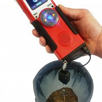KT20 density measurement- then in water, the density is determined through Archimedes principle.  Image courtesy of Terraplus.
