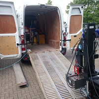 The Lightning can be transported in the back of a high top long wheel based van under a standard drivers licence
