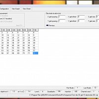 Demonstration of how to enter the electrode geometry for a 3D resistivity survey in Electre Pro.