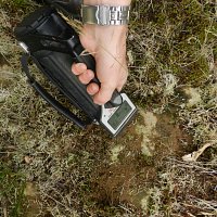 GT-32 performing a assay on a rock outcrop.