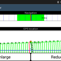 Screenshot in the MagMonitor app which helps the operator stay in the correct position