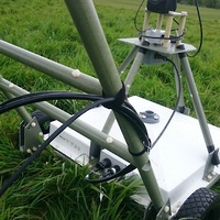 Picture of the MetalMapper2x2 in action at the NSGG test site locating buried mock UXO targets.