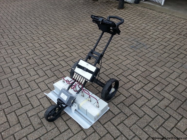 GroundVue 3 8 channel GPR controller configured with 6 1GHz antenna.
