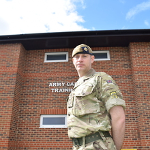 Alex Thornton - Picture shows Alex receiving the Queen’s Commission with Bedfordshire & Hertfordshire Army Cadet Force.