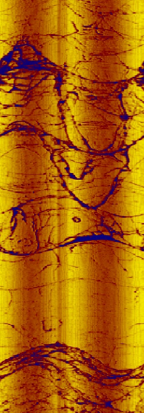 Typical acoustic log small rock fractures. Image courtesy of Mount Sopris Instruments.