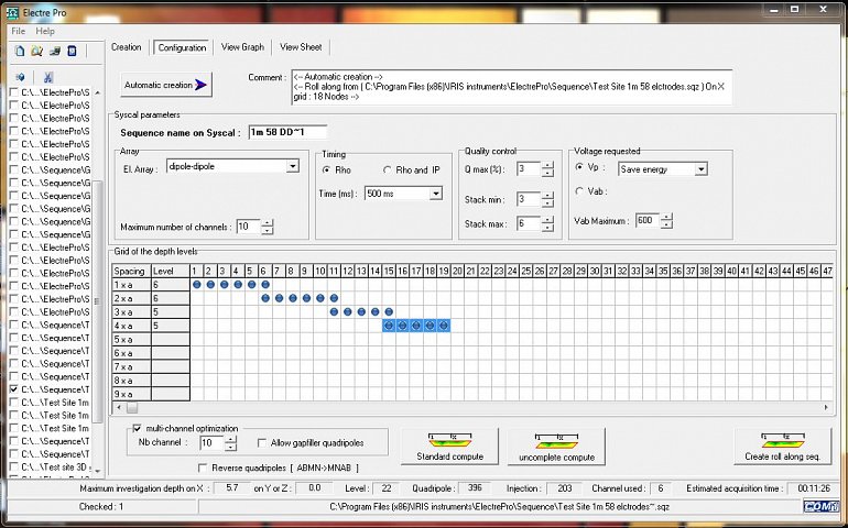 Electre Pro_Alpha and N seperations for Dipole Dipole array clip.