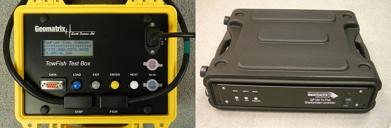 A Marine Magnetometer test box and Tri-fish gradiometer power supply and controller.