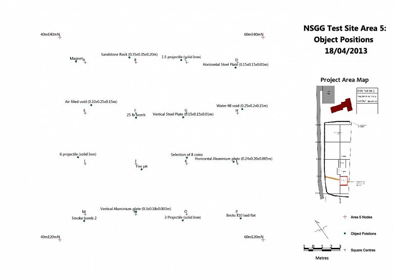 NSSG Test Site 5. Object Positions (18/04/2013)