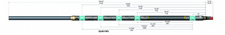 QL40-FWS Full Waveform Sonic tool schematic diagram. Image courtesy of Mt Sopris Instruments.