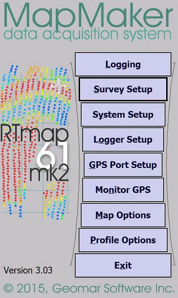 RTMap61MK2 Home Screen.