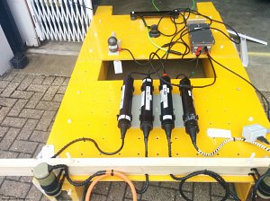 System Setup. GPS antenna was not installed on the sledge at the time the photo was taken.