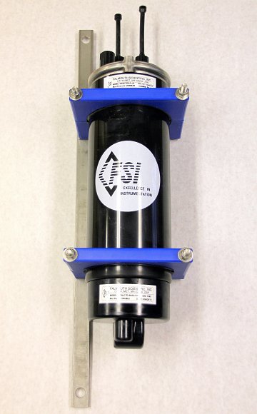 1D Wave and Tide meter with riser clamp assay. Image courtesy of Falmouth Scientific Inc.