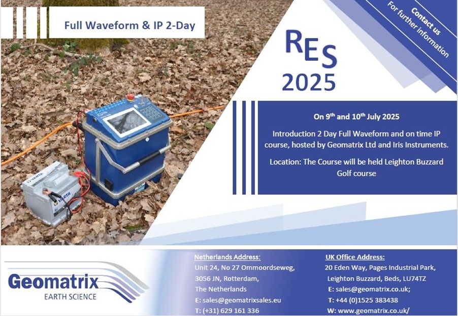 Induced Polarization and Full Waveform Resistivity Course July 2025 Logo
