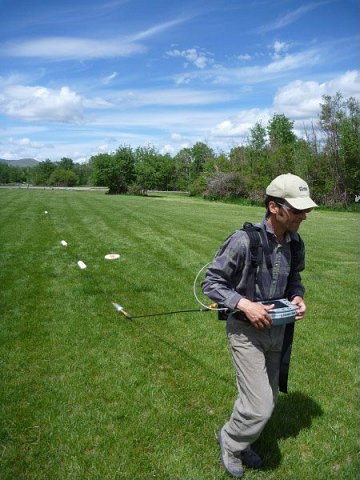 OhmMapper in operation with Geometrics console (Courtesy of Geolex Inc., Helena, Montana USA)